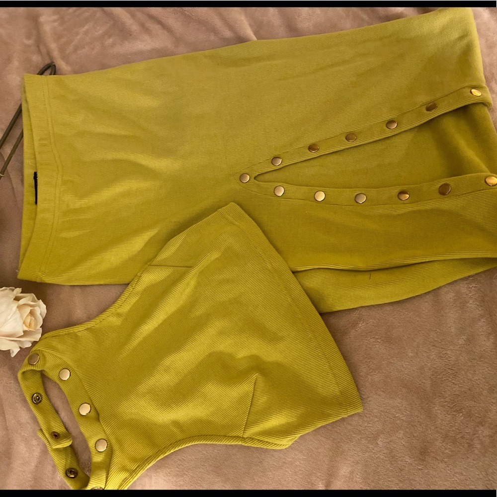 Fashion Nova Lime Green Two Piece Set
